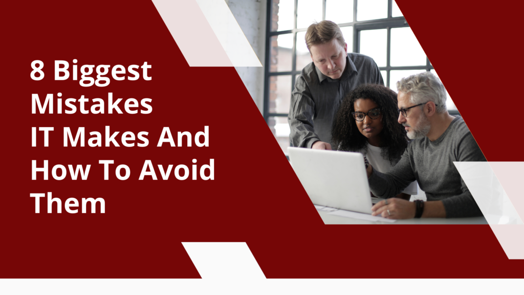 Team discussing IT mistakes and strategy solutions