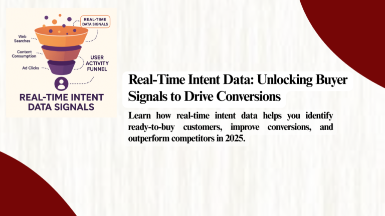 Real-time intent data signals showing user activity funnel