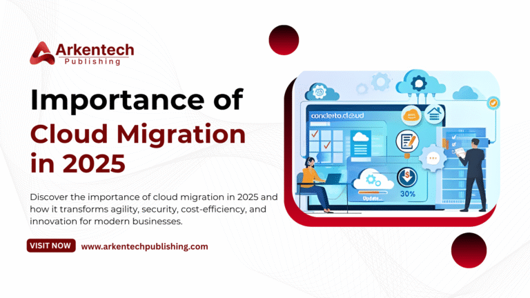 "Illustration showing the importance of cloud migration in 2025 for boosting business agility, scalability