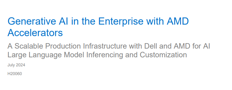Generative AI in the Enterprise with AMD Accelerators