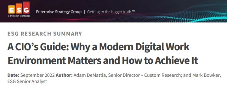 Why a Modern Digital Work Environment Matters and How to Achieve it
