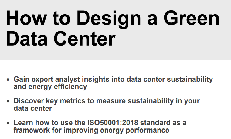 How to Design a Green Data Center