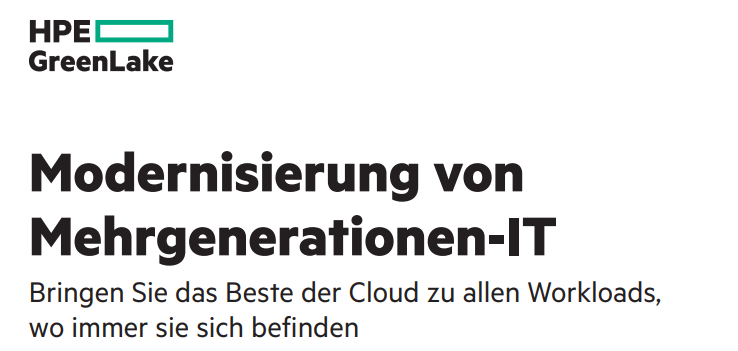 IT-Modernisierung leicht gemacht: Cloud-Integration fr alle Workloads