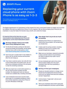 Replacing your current cloud phone with Zoom Phone is as easy as 1-2-3