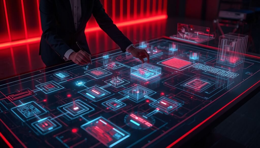 lucid-origin_A_premium_enterprise_AI_workspace_where_a_business_professional_is_designing_an_-0